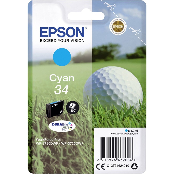 Epson T3462 patron, ciánkék, 4,2 ml