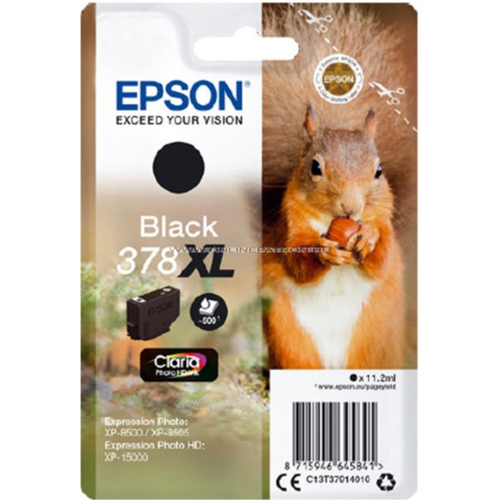 Epson 378XL Tintapatron, Claria Photo HD, fekete