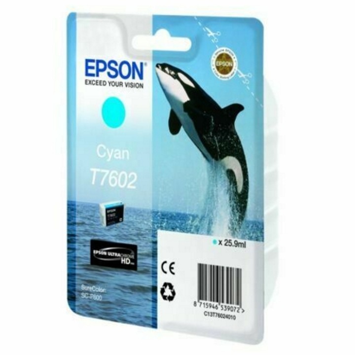 Epson T7602 patron, ciánkék, 26ml