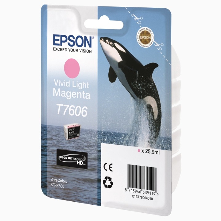 Epson T7606 patron, Light magenta, 26ml