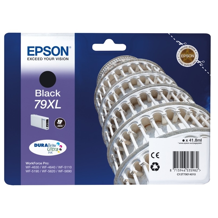 Epson T7901 patron, fekete, 2,600 oldal