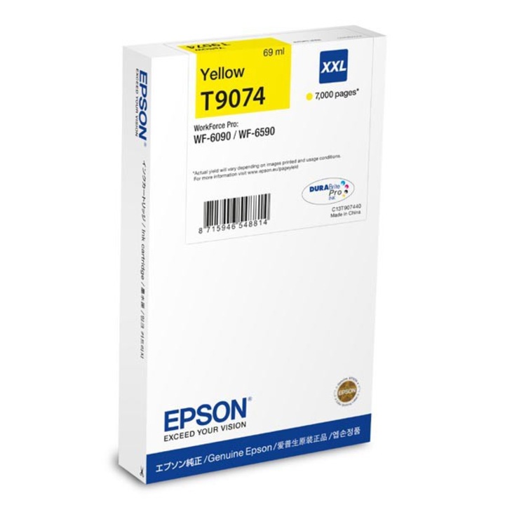 Epson T9074 patron, sárga, 7000 oldal