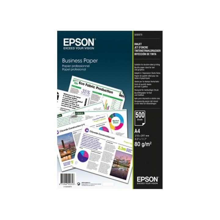 Set 500xColi imprimanta, Epson, A4, 80g, Alb