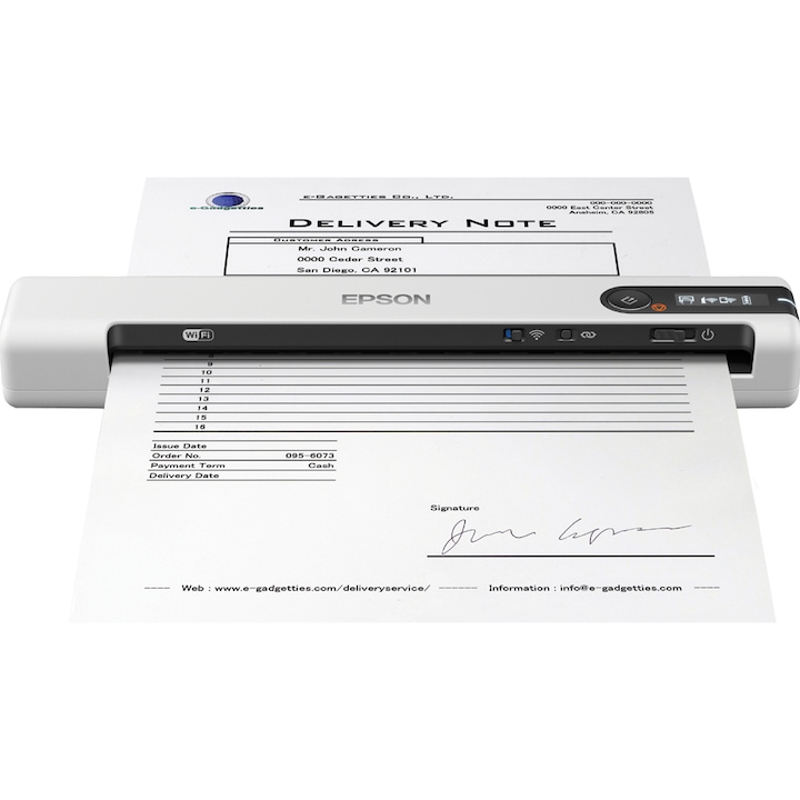Scaner business mobil Epson DS-80W, A4, Wireless