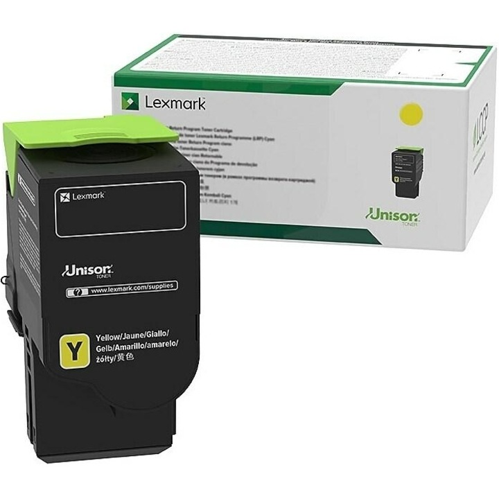Тонер за принтер, Lexmark, 78C2UYE/CX622, жълт