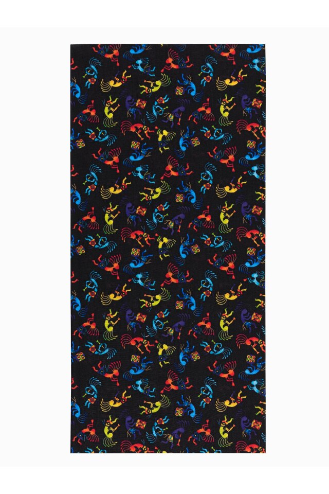 Fular circular cu model abstract, Ombre, A395, Poliester, 46 x 22 cm, Multicolor