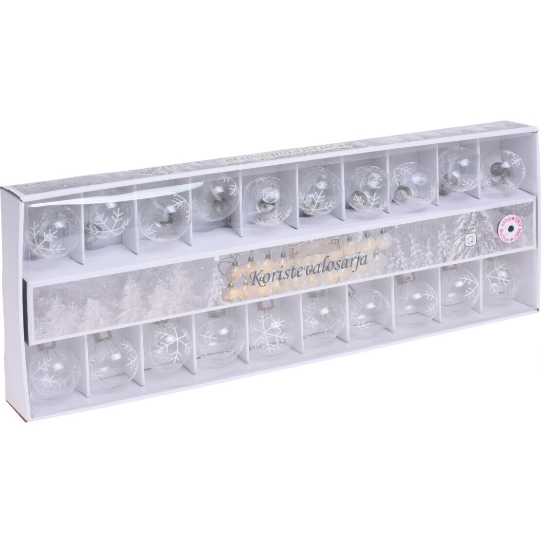 Set 20 globuri home&styling, 5cm, lumina calda, alimentare baterii