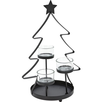 Suport lumanari tip pastila, forma brad, 29 cm Suport lumanari tip pastila, forma brad, 29 cm