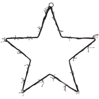 Decoratiune stea Craciun, 80 LED-uri, 30 cm, maro, lumina calda, timer, exterior Decoratiune stea Craciun, 80 LED-uri, 30 cm, maro, lumina calda, timer, exterior