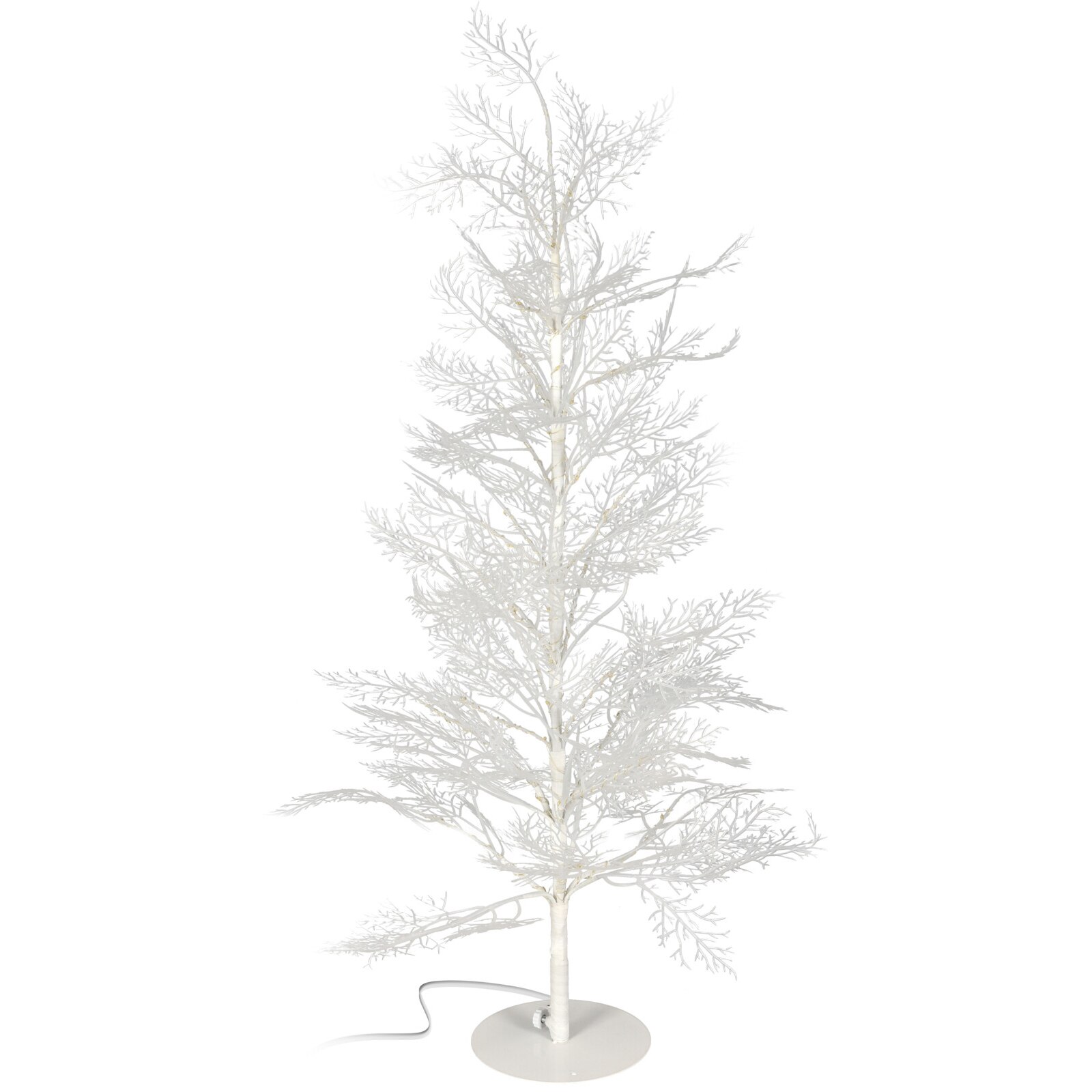 Pin decorativ Craciun, 48 micro LED-uri, 60 cm, alb, lumina calda, exterior