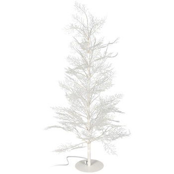 Pin decorativ Craciun, 48 micro LED-uri, 60 cm, alb, lumina calda, exterior Pin decorativ Craciun, 48 micro LED-uri, 60 cm, alb, lumina calda, exterior