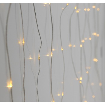 Instalatie perdea, 400 LED-uri, 190x190 cm, lumina calda, 8 functii, exterior Instalatie perdea, 400 LED-uri, 190x190 cm, lumina calda, 8 functii, exterior