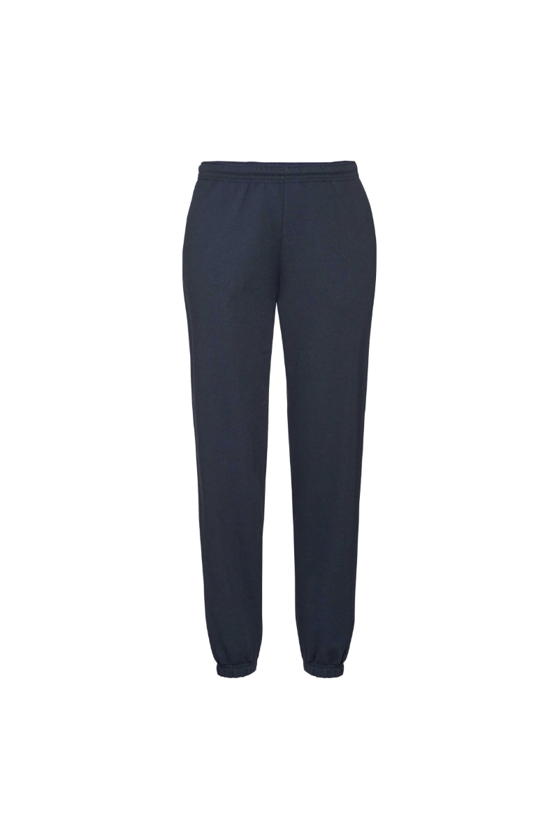 Pantaloni sport cu nervuri, Fruit of the Loom, Bumbac/Poliester, Bleumarin