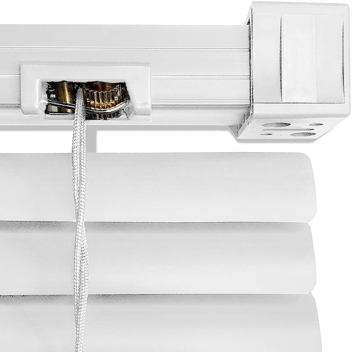 Хоризонтална щора Liedeco, с clampfix аксесоари, Мини щора, PVC/пластмаса, 40x120 см, бяла
