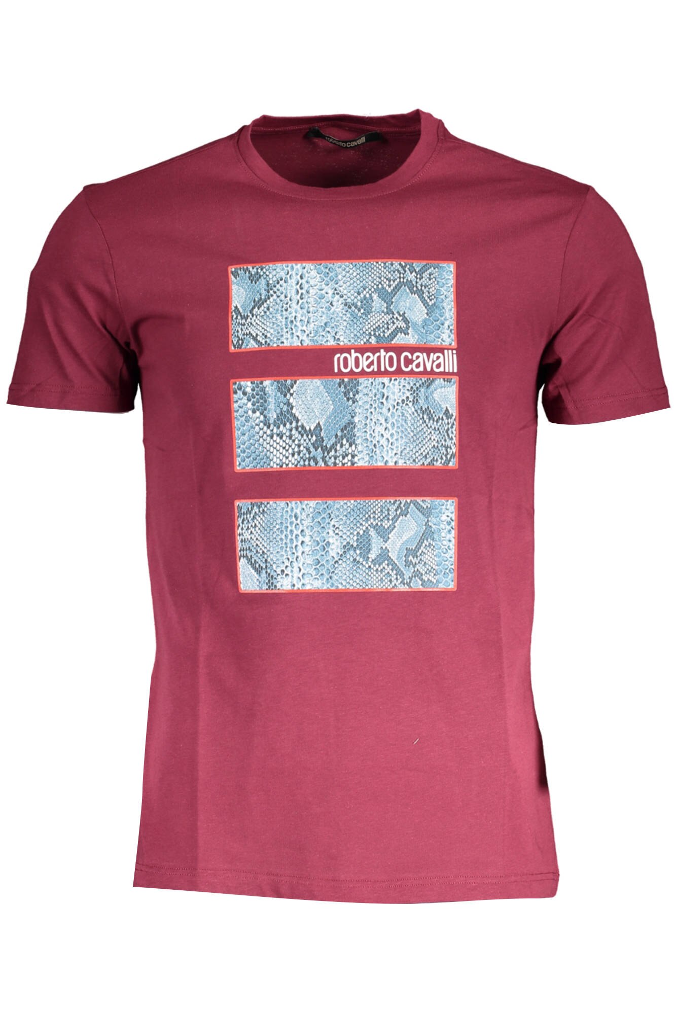 Tricou Barbati, ROBERTO CAVALLI, 9101641, Logo, Rosu, Rosu