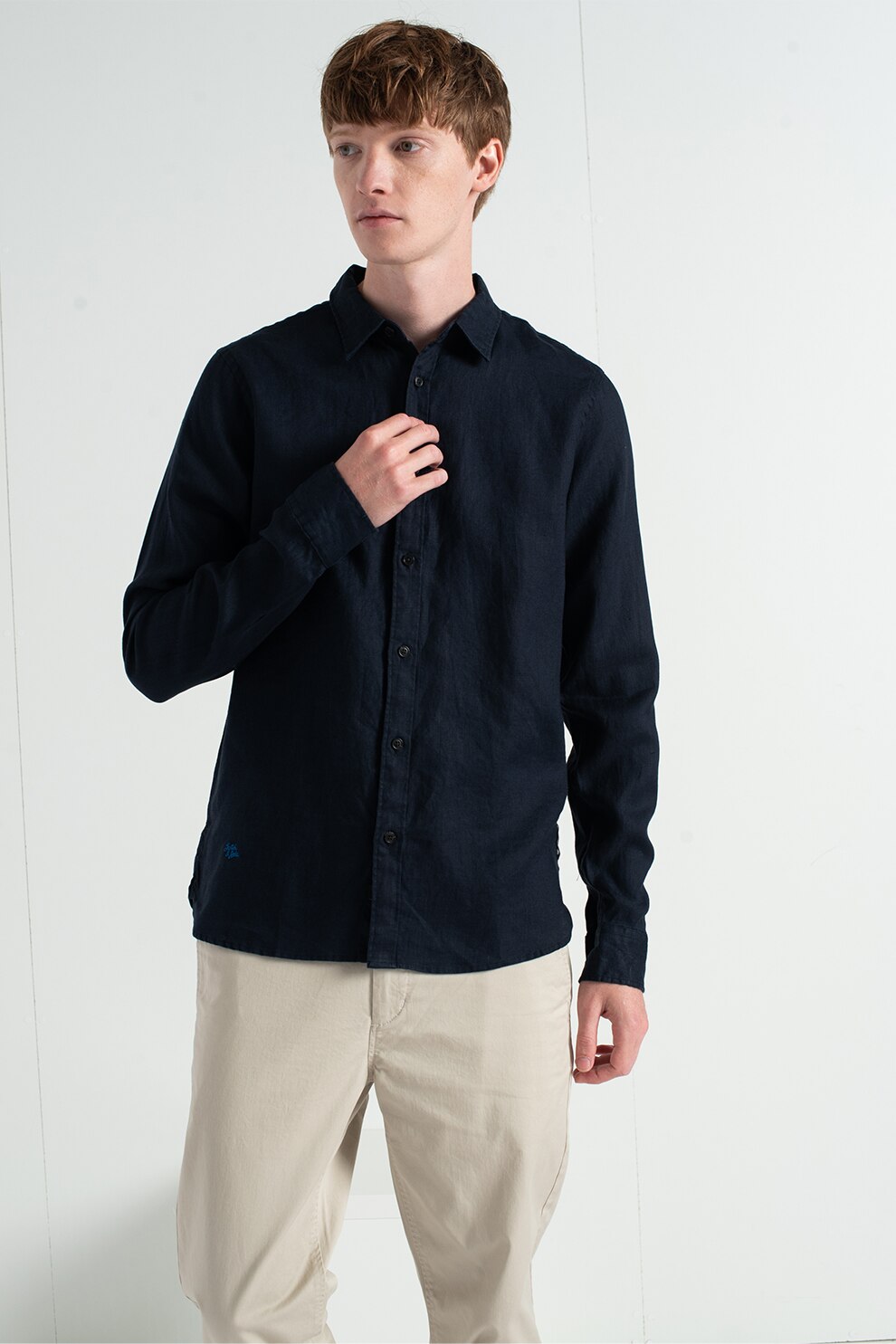 Scotch & Soda, Camasa de in cu maneci lungi, Bleumarin inchis