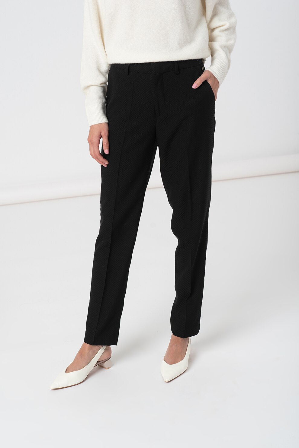 Maison Scotch, Pantaloni slim fit cu buzunare laterale Lowry, Negru