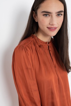 Maison Scotch, Bluza cu guler scurt, Rosu caramiziu Maison Scotch, Bluza cu guler scurt, Rosu caramiziu