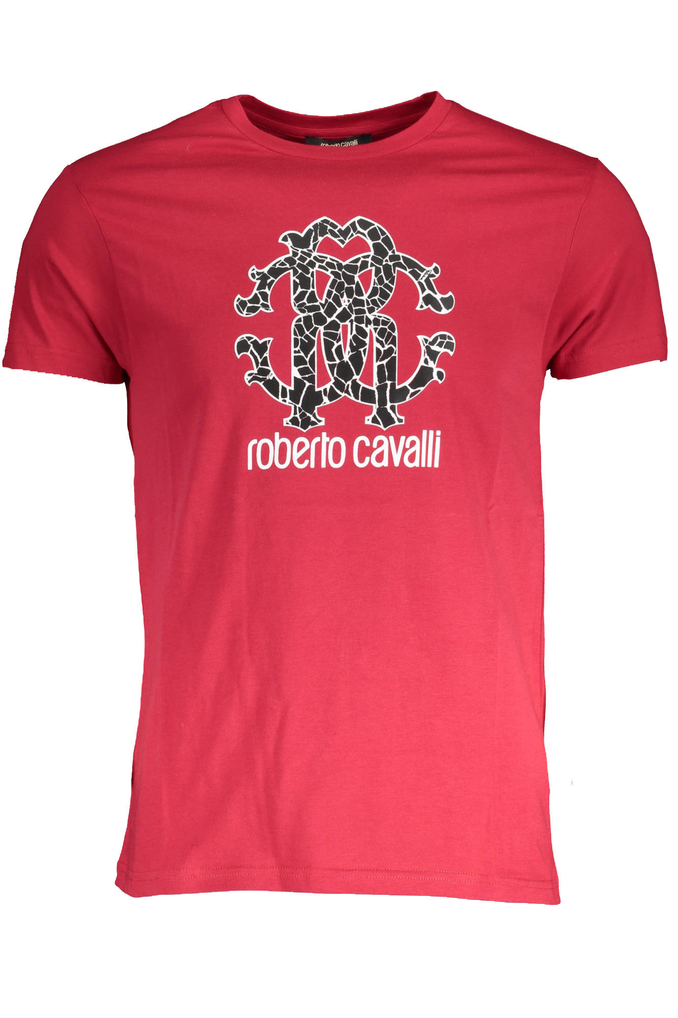 Tricou Barbati, ROBERTO CAVALLI, 9101645, Logo, Rosu, Rosu