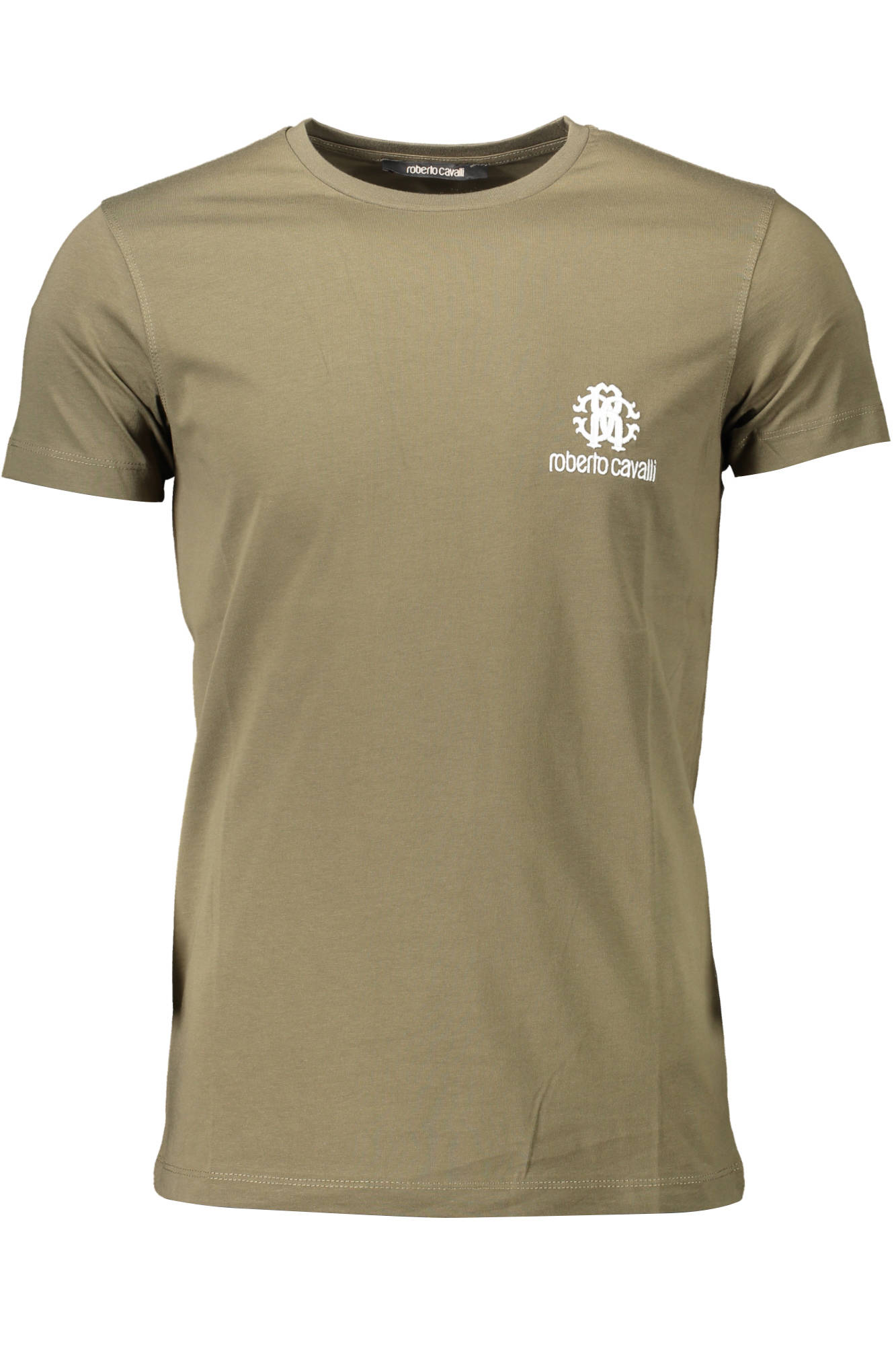 Tricou Barbati, ROBERTO CAVALLI, 9101695, Logo, Verde, Verde