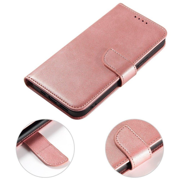 Калъф Magnet Case elegant bookcase със стойка за Samsung Galaxy S21 Ultra 5G, розов