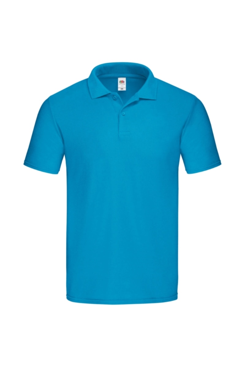 Tricou Polo Fruit of the Loom, Bumbac, maneca simpla, Bleu