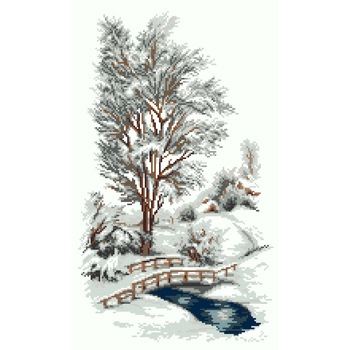 Kit goblen cu diagrama alb-negru - Carari ninse, panza Zweigart Kit goblen cu diagrama alb-negru - Carari ninse, panza Zweigart
