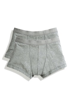 Set 2 boxeri, Fruit Of The Loom, Bumbac/Elastan, Gri deschis, Gri deschis Set 2 boxeri, Fruit Of The Loom, Bumbac/Elastan, Gri deschis, Gri deschis