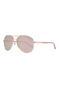 Guess, Ochelari de soare pilot cu rama metalica, Auriu rose, 60-17-140 Standard Guess, Ochelari de soare pilot cu rama metalica, Auriu rose, 60-17-140 Standard