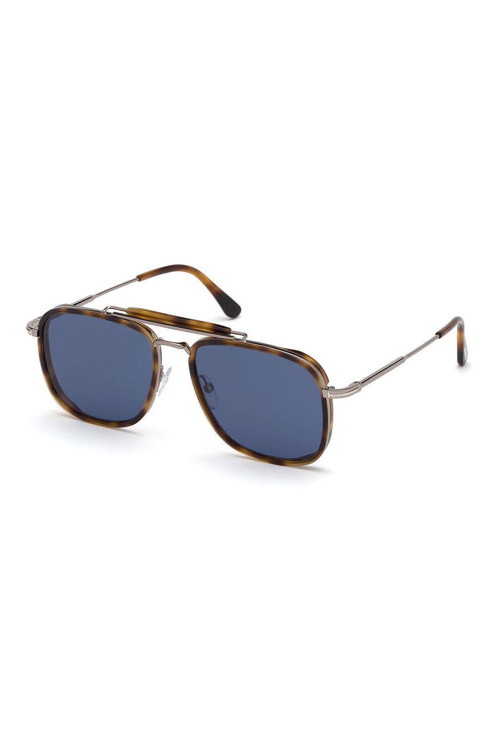 Tom Ford, Ochelari de soare aviator cu lentile uni, Argintiu/Maro, 58-17-145 Standard