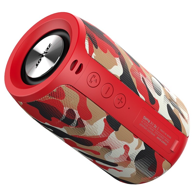 Boxa portabila Bluetooth, Zealot S32, Dual Driver Stereo, Bass puternic, Rosu