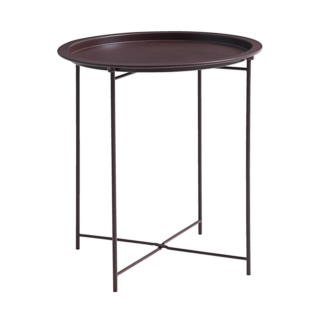 Masa de cafea Yana, otel, Rosu pudra, rotunda 51 cm