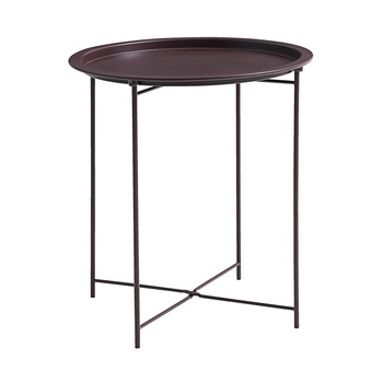 Masa de cafea Yana, otel, Rosu pudra, rotunda 51 cm Masa de cafea Yana, otel, Rosu pudra, rotunda 51 cm