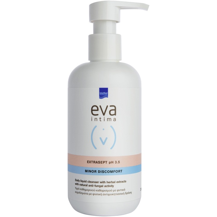 Почистващ гел Eva Intima с естествен противогъбичен ефект, pH 3.5, 250 мл