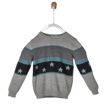 Pulover pentru baieti, culoare gri, colectia Mr. Winter, marime 134 Pulover pentru baieti, culoare gri, colectia Mr. Winter, marime 134