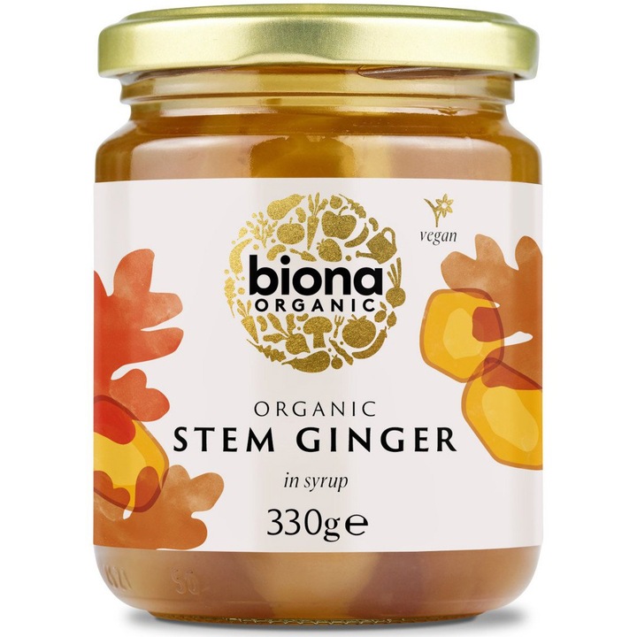 Muguri de ghimbir in sirop bio Biona, 330g