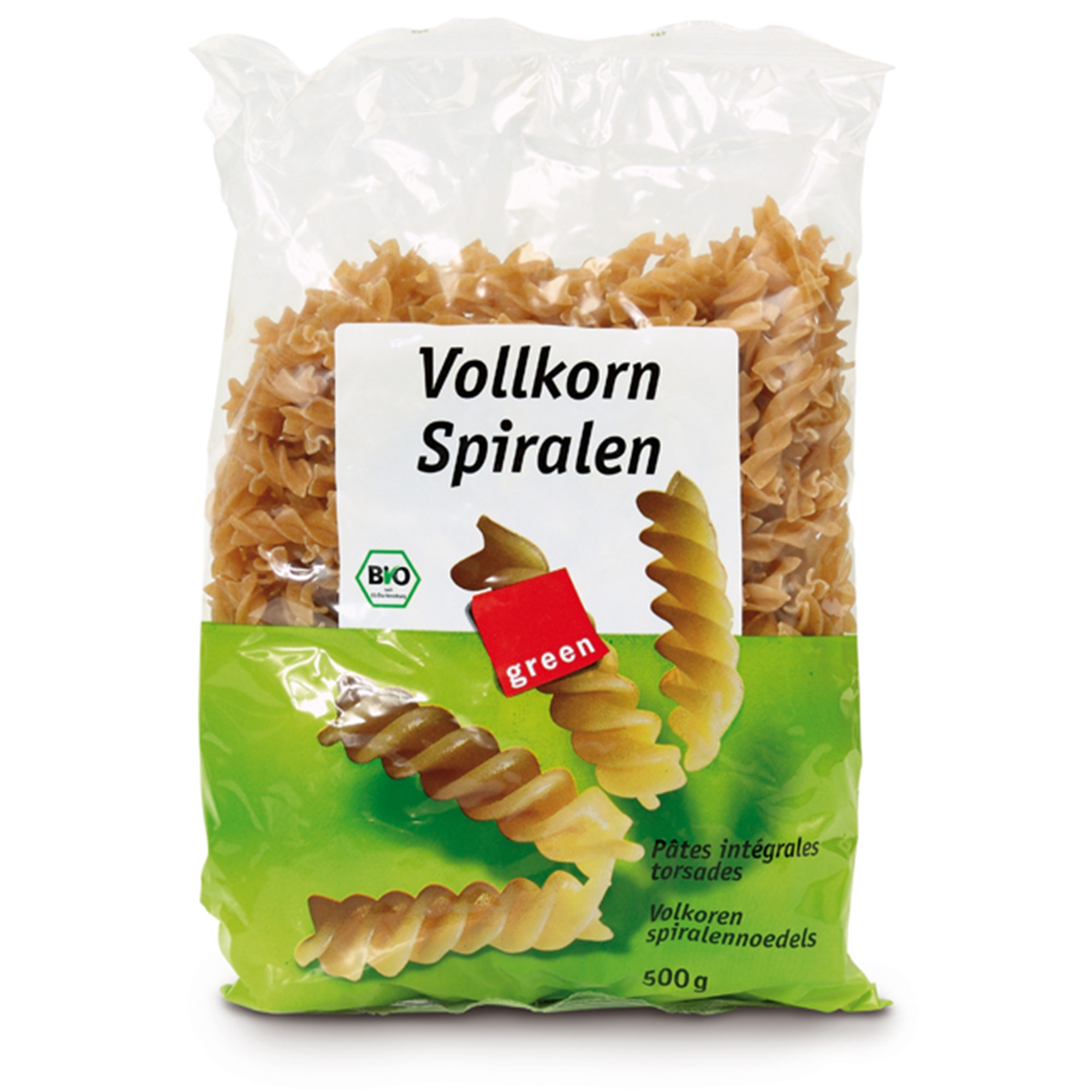 Spirale integrale din grau dur bio Green Organics, 500g