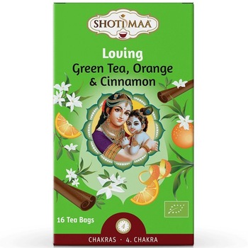 Ceai Shotimaa chakras loving ghimbir, portocala si scortisoara bio, 16 plicuri