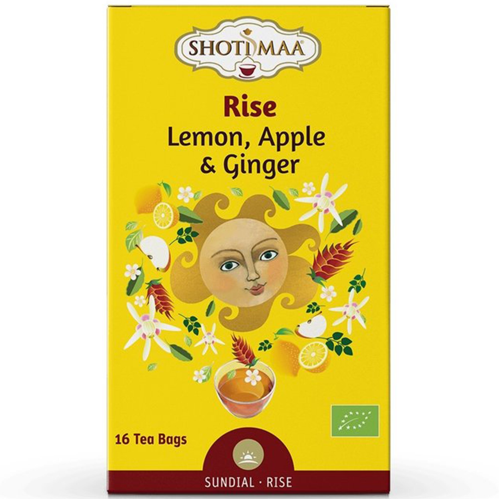 Ceai Shotimaa sundial rise lamaie, mere si ghimbir bio, 16 plicuri