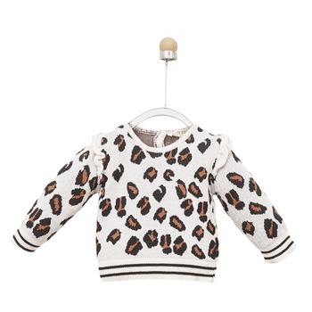 Pulover pentru fete, culoare ocru, colectia Miss Winter, marime 56-62 Pulover pentru fete, culoare ocru, colectia Miss Winter, marime 56-62