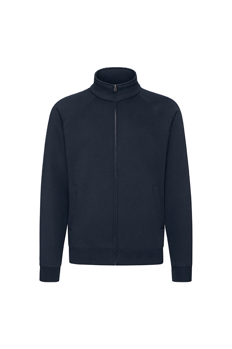 Bluza barbati Set-in Sweat, Fruit of the Loom, Premium, Bumbac/Poliester, cu fermoar, Navy