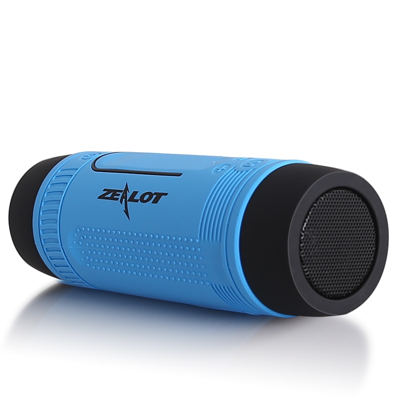 Boxa portabila Zealot, Bluetooth, Lumina LED, TF, AUX, Power Bank 4000mAh, Compatibila cu iOS/Android, Albastru
