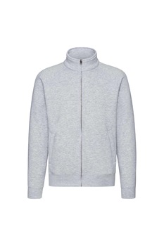 Bluza barbati Set-in Sweat, Fruit of the Loom, Premium, Bumbac/Poliester, cu fermoar, Gri Bluza barbati Set-in Sweat, Fruit of the Loom, Premium, Bumbac/Poliester, cu fermoar, Gri