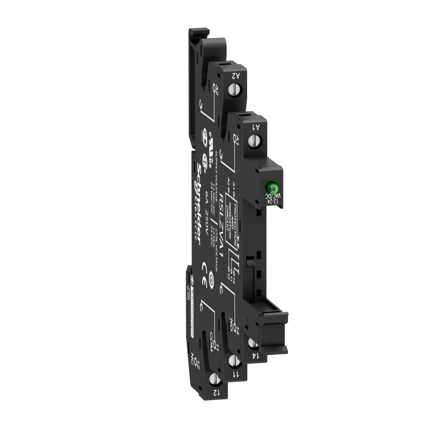 Soclu cu surub echipat cu LED si circuit de protectie, 12-24 V, RSLZVA1, Schneider Electric