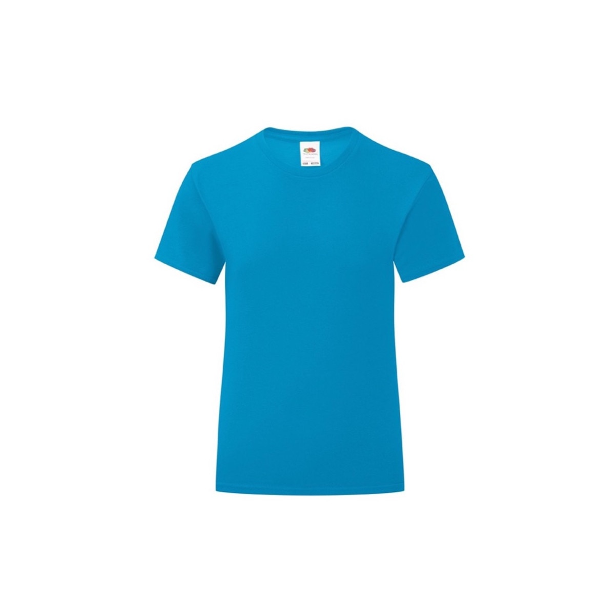 Tricou pentru Fete Fruit of the Loom Iconic, Bumbac, Albastru azur, 9-11 Ani