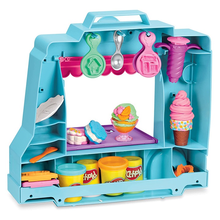 Set de joaca Play-Doh - Masina de inghetata, 20 piese