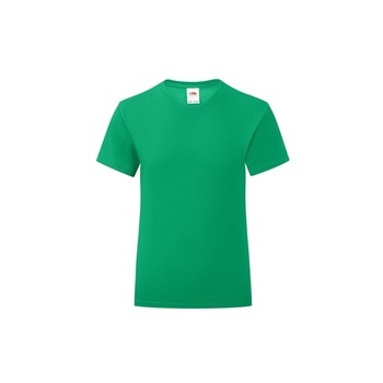 Tricou pentru Fete Fruit of the Loom Iconic, Bumbac, Verde, 14-15 Ani Tricou pentru Fete Fruit of the Loom Iconic, Bumbac, Verde, 14-15 Ani