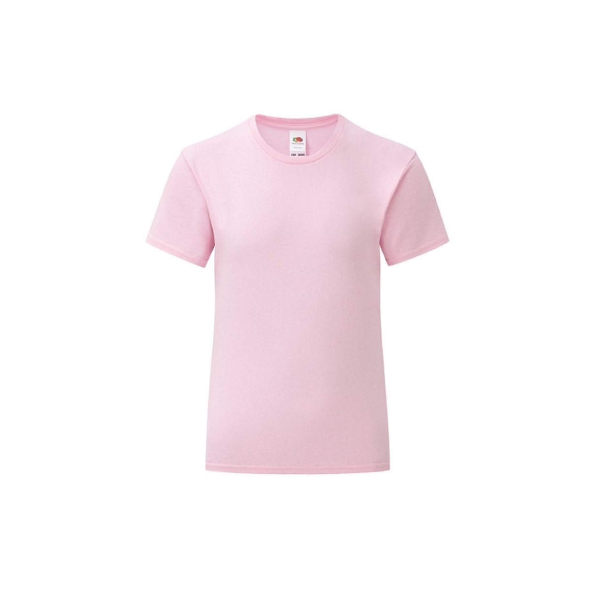 Tricou pentru Fete Fruit of the Loom Iconic, Bumbac, Roz deschis, 7-8 Ani