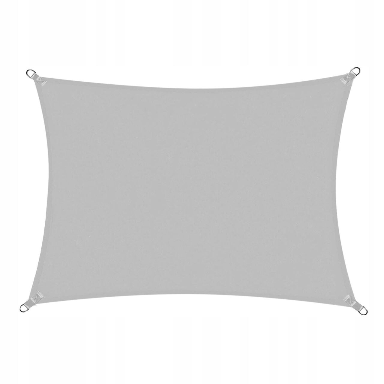 Copertina parasolar, dreptunghiulara, inele metalice, gri, 3x2 m, Springos