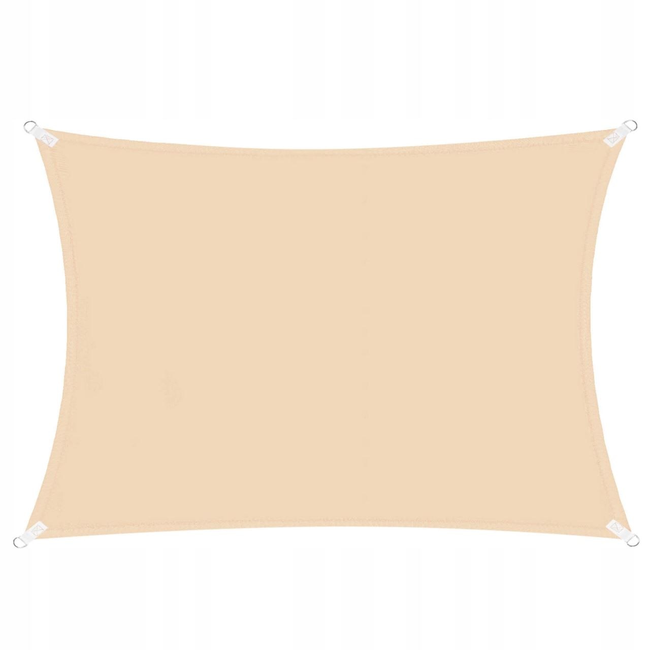 Copertina parasolar, dreptunghiulara, inele metalice, bej, 4x2 m, Springos